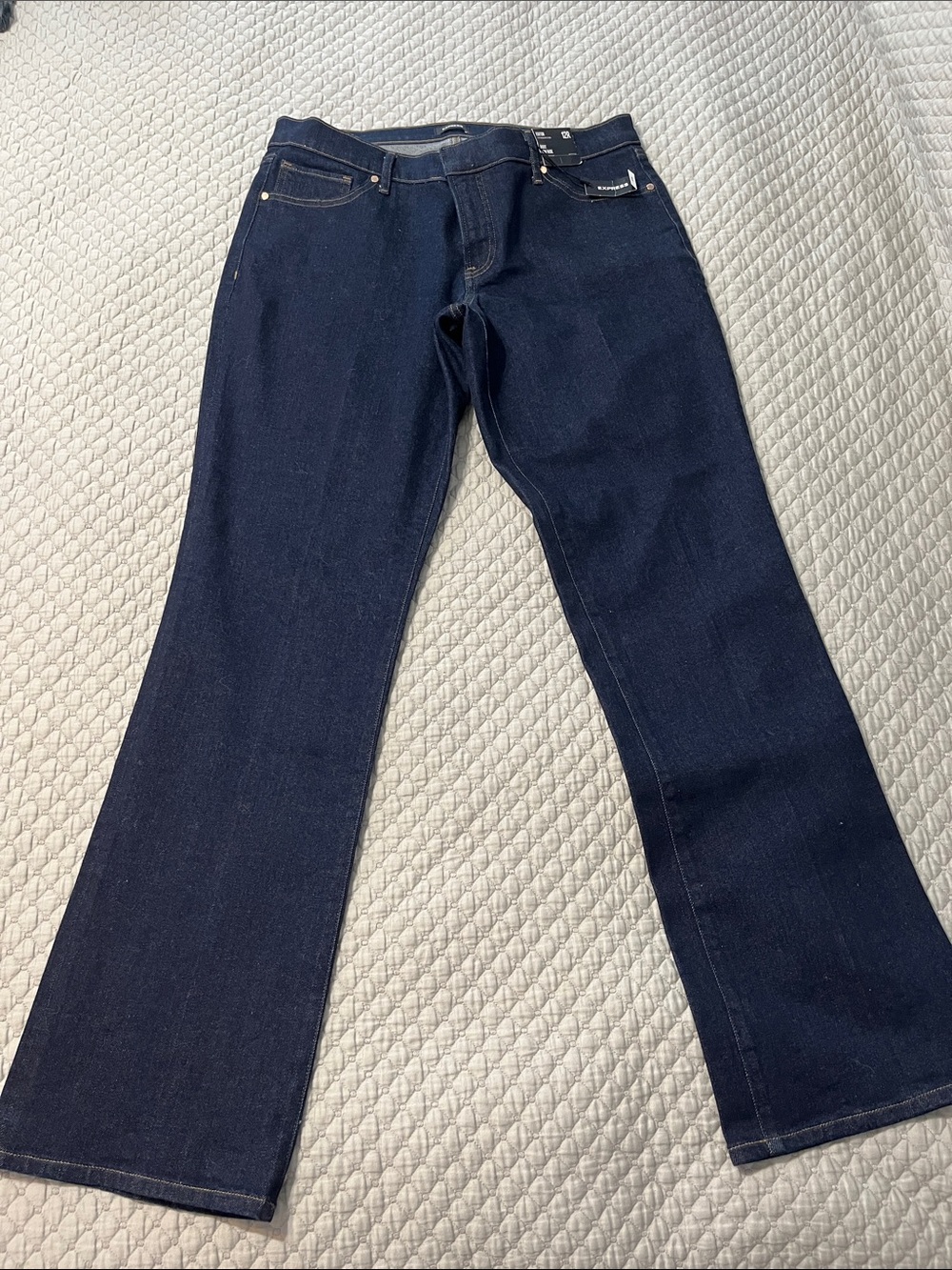 Express Women's Dark Indigo Flare Jeans